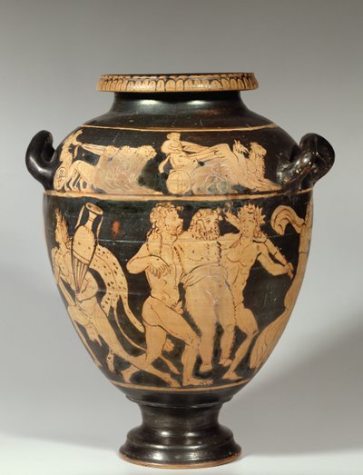 Stamnos, Dionysiac scene, Etruscan red-figured period, 4th century BC by Etruscan